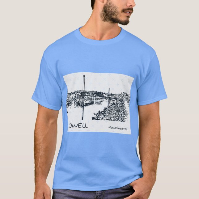 Lowell Massachusetts Oversized 2 T Shirt (Framsida)