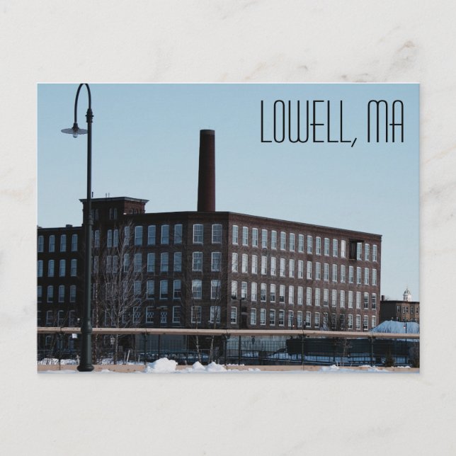 Lowell Massachusetts Postcard Vykort (Framsida)
