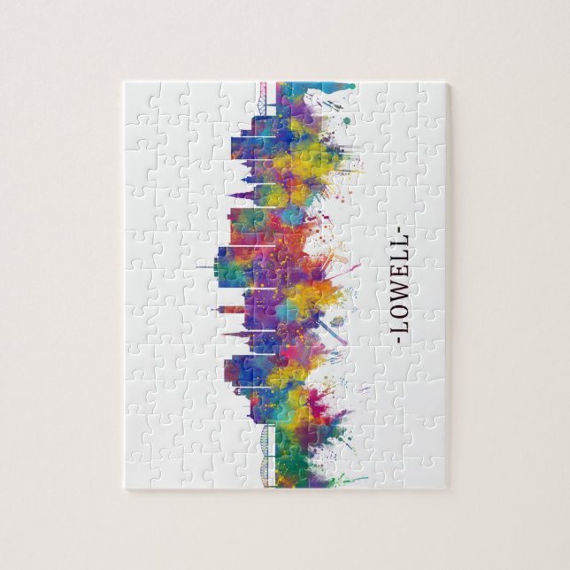 Lowell Massachusetts Skyline Pussel (Vertikal)