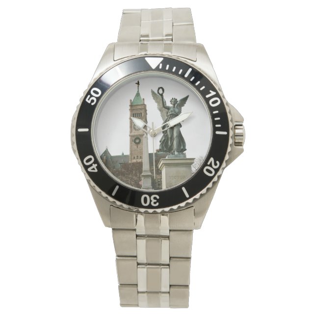 LOWELL MASSACHUSETTS STADSHUS KLINIK FÖR MÄN ARMBANDSUR (Framsida)