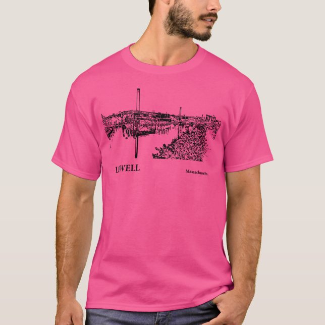 Lowell Massachusetts T Shirt (Framsida)