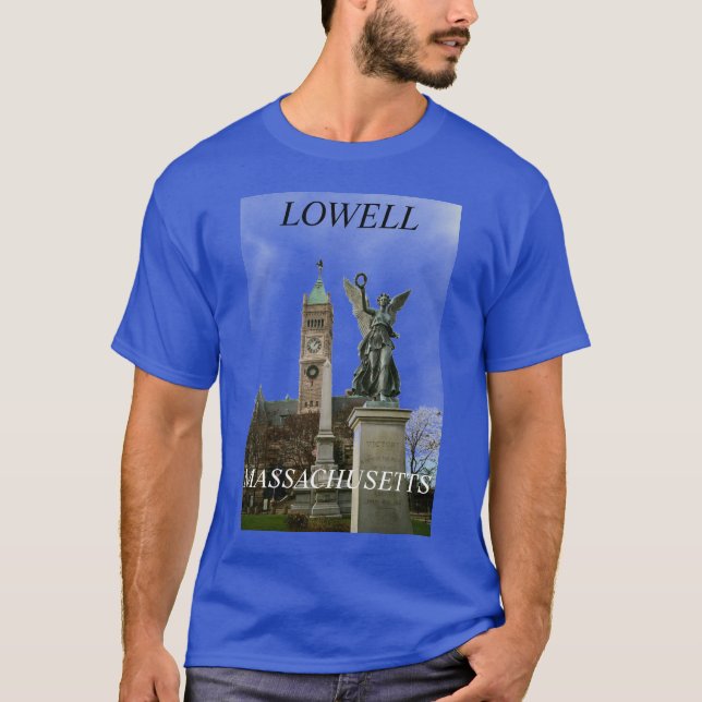 LOWELL MASSACHUSETTS T-TRÖJA T SHIRT (Framsida)