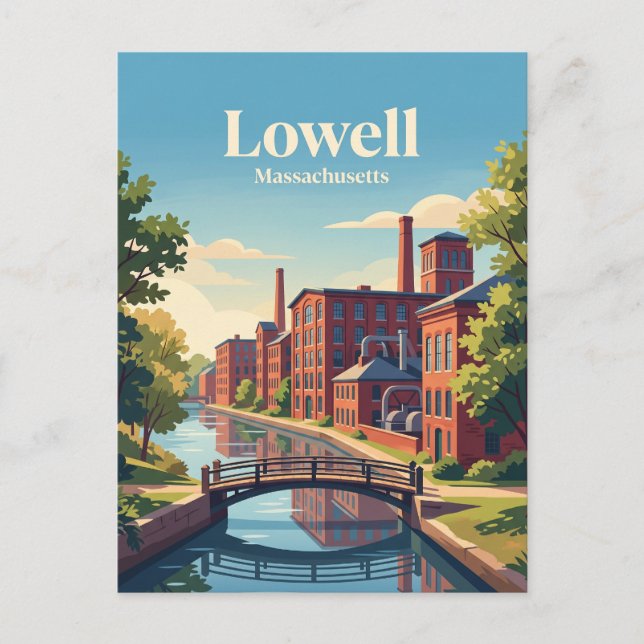 Lowell, Massachusetts Vykort (Framsida)