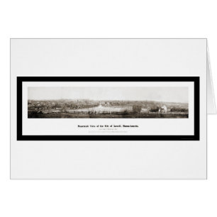 Lowell MORSA Panorama Photo 1874 Hälsningskort