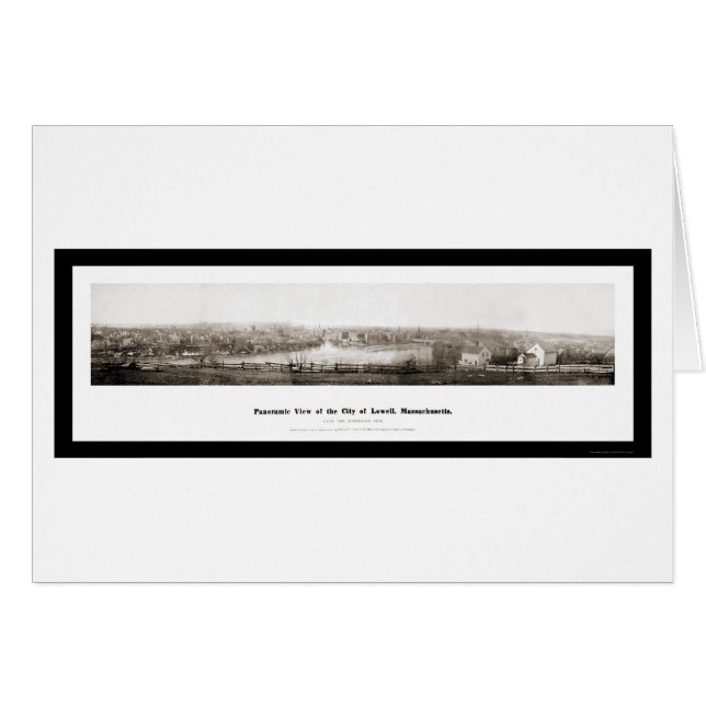Lowell MORSA Panorama Photo 1874 Hälsningskort (Framsidan Horizontal)