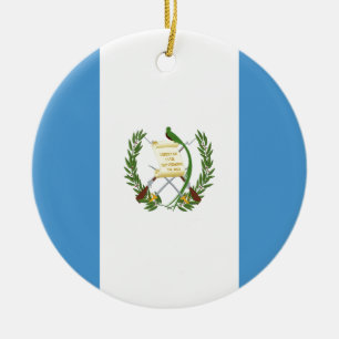 Lowen kostar! Guatemala flagga Julgransprydnad Keramik
