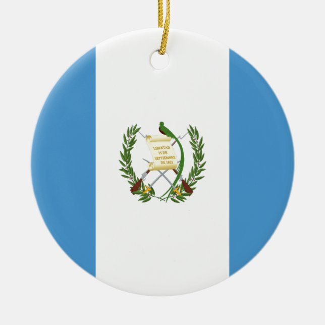Lowen kostar! Guatemala flagga Julgransprydnad Keramik (Framsidan)