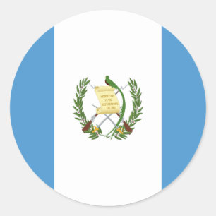 Lowen kostar! Guatemala flagga Runt Klistermärke