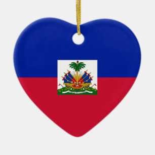 Lowen kostar! Haiti flagga Julgransprydnad Keramik