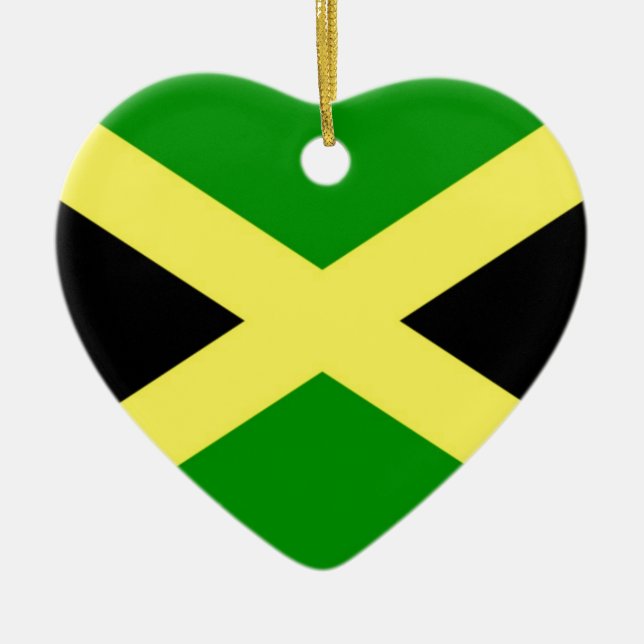 Lowen kostar! Jamaica flagga Julgransprydnad Keramik (Framsidan)