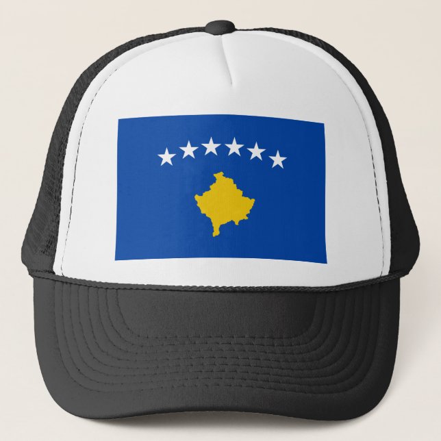 Lowen kostar! Kosovo flagga Truckerkeps (Framsida)
