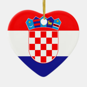 Lowen kostar! Kroatisk flagga Julgransprydnad Keramik