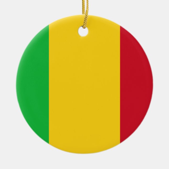 Lowen kostar! Mali flagga Julgransprydnad Keramik (Framsidan)