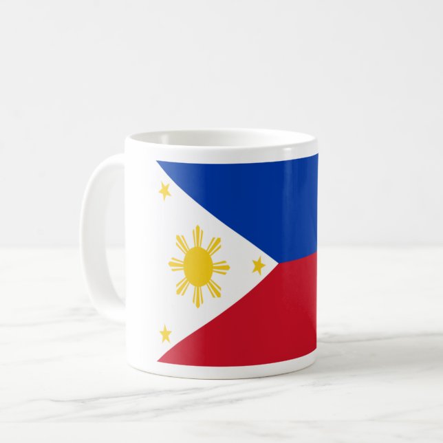 Lowen kostar! Philippines flagga Kaffemugg (Framsida vänster)