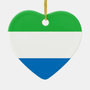 Lowen kostar! Sierra Leone flagga Julgransprydnad Keramik