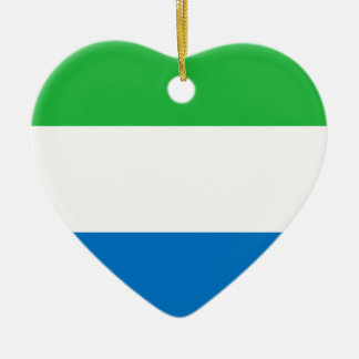 Lowen kostar! Sierra Leone flagga Julgransprydnad Keramik