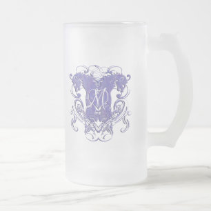 Löwen Rampant Renässans Bröllop Frostat Ölglas