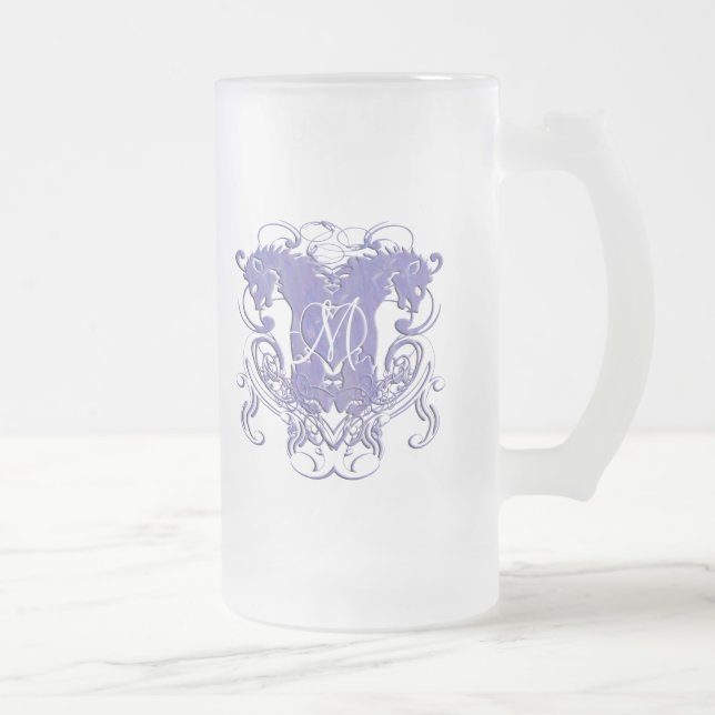Löwen Rampant Renässans Bröllop Frostat Ölglas (Höger)