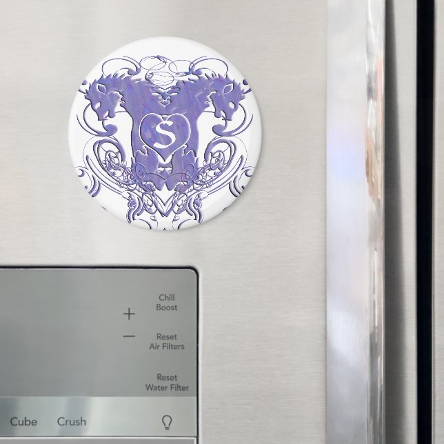 Löwen Rampant Renässans Bröllop Magnet (In Situ (Fridge))