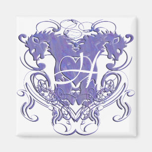 Löwen Rampant Renässans Bröllop Magnet