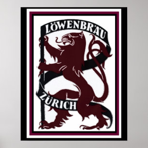 Lowenbrau Zurich Ad Poster 16 x 20