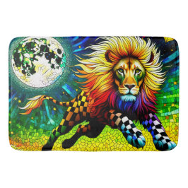 Löwendramatisk månscen badrumsmatta