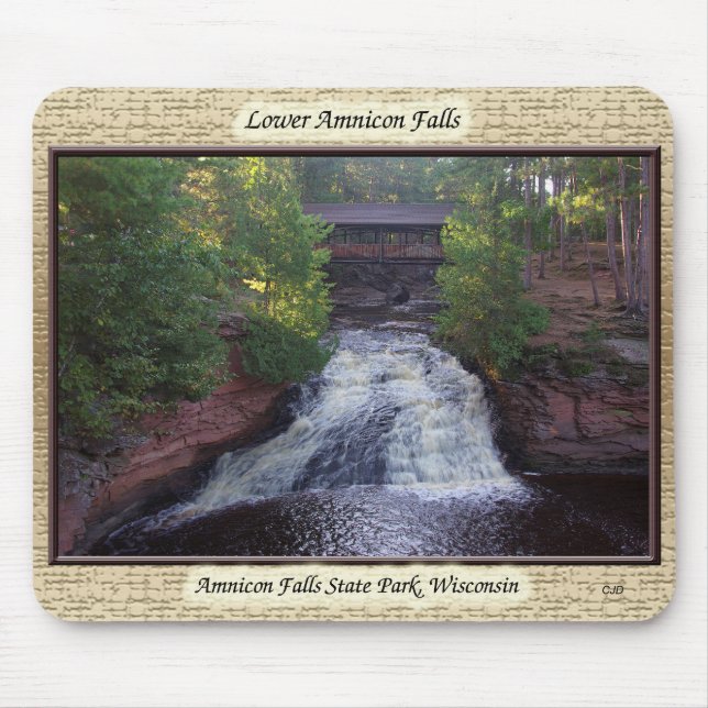 Lower Amnicon Falls mousepad Musmatta (Framsidan)