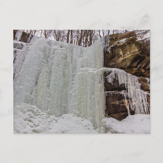 Lower Dundee Falls fryst på vintern, Dundee, Ohio Vykort (Framsida)