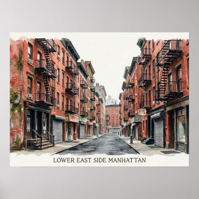 Lower East Side Manhattan Poster (Framsidan)