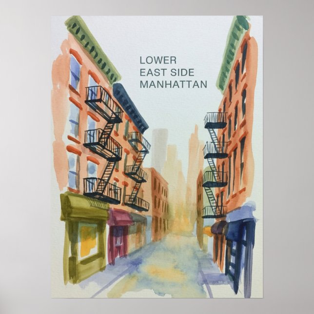 Lower East Side Manhattan Poster (Framsidan)