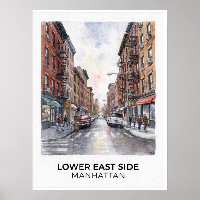Lower East Side Manhattan Poster (Framsidan)