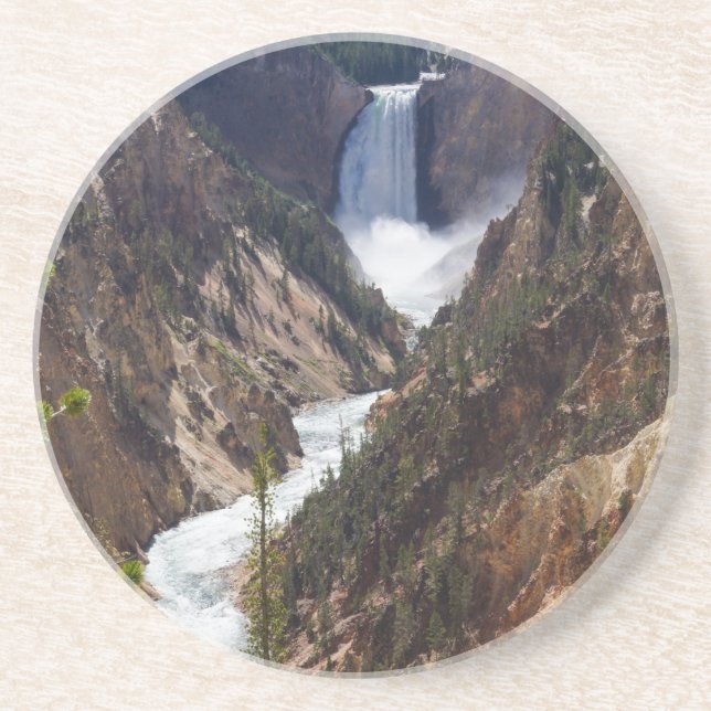 Lower Falls Yellowstone Underlägg Sandsten (Framsidan)