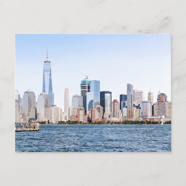 Lower Manhattan Färg Sketch-vykort Vykort (Framsida)