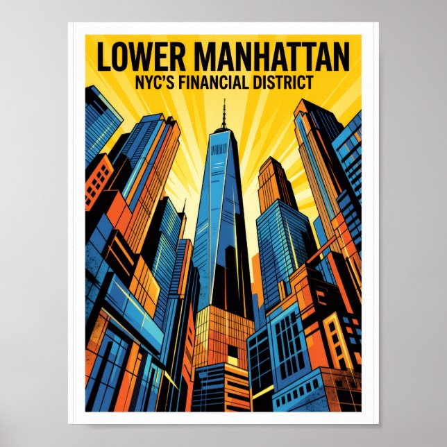 Lower Manhattan NYC Poster (Framsidan)