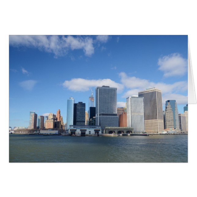 Lower Manhattan Skyline Hälsningskort (Framsidan Horizontal)