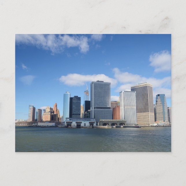 Lower Manhattan Skyline Postcard Vykort (Framsida)