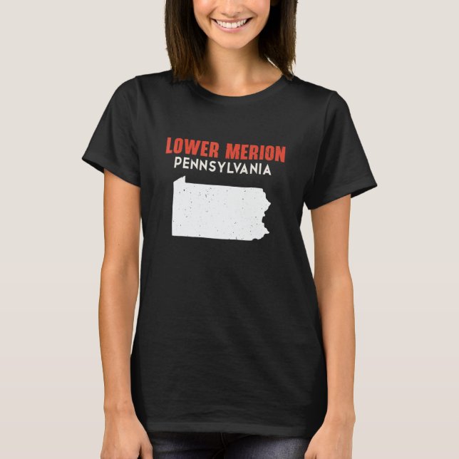 Lower Merion Pennsylvania USA State America Travel T Shirt (Framsida)