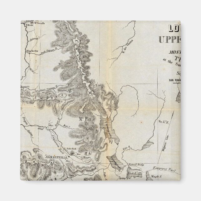 Lower Oregon och Upper California Magnet (Framsidan)