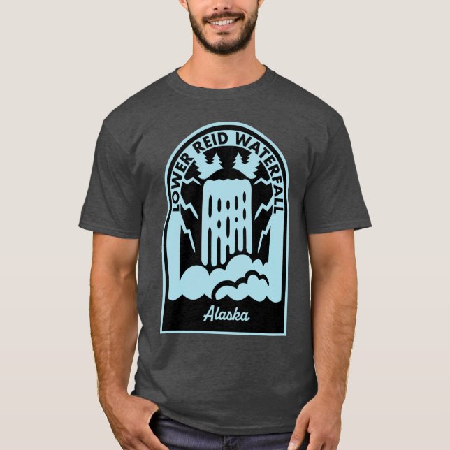 Lower Reid Falls Alaska T Shirt (Framsida)