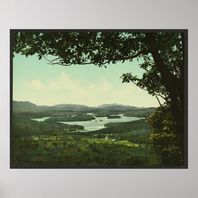 Lower Saranac Sjö, Adirondacks Poster (Framsidan)