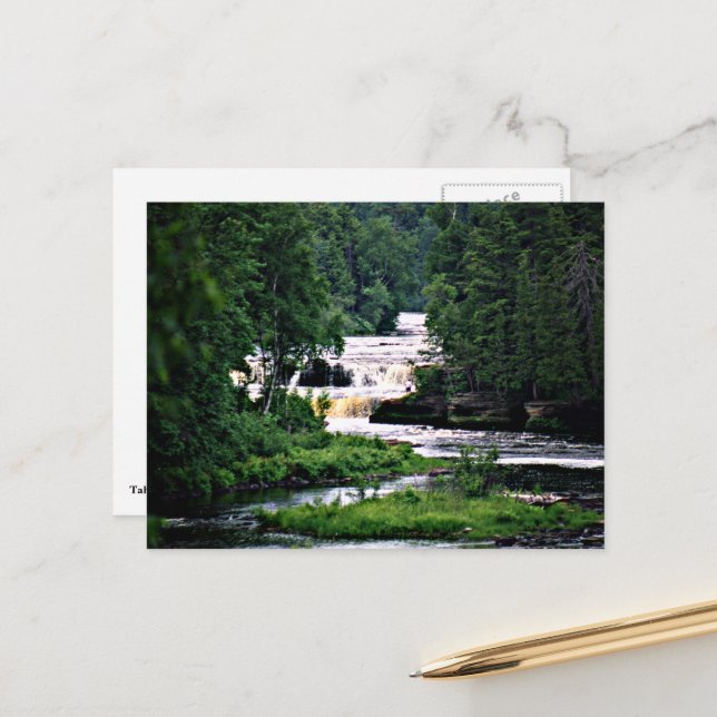 Lower Tahquamenon Falls State Park, Michigan Vykort (Fram/Back In Situ)