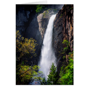 Lower Yosemite Falls kaskaderar Hälsningskort