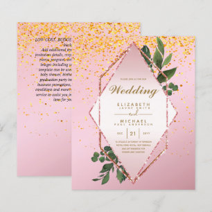 LOWEST BUDGET Bröllopsinbjudningar Greenery Ram
