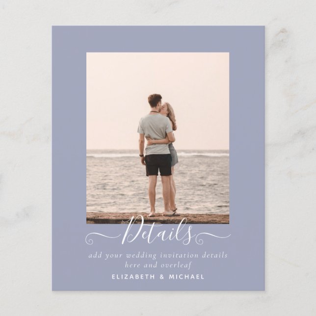 LOWEST BUDGET Modern FOTOINFORMATION Dusty Blue Fl Flygblad (Framsidan)