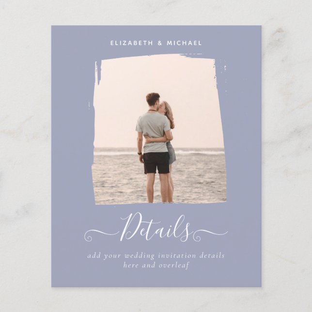 LOWEST BUDGET Modern FOTOINFORMATION Dusty Blue Flygblad (Framsidan)