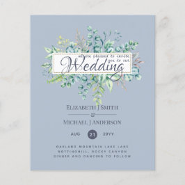 LOWEST PRICED Eucalyptus Dusty Blue Bröllop Flygblad