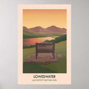 Loweswater Lake District Resemålningaffisch Poster