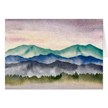 Lowing Mountain Watercolor liggande
