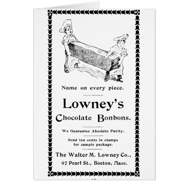 Lowneys Chocolate Bonbons Hälsningskort (Framsidan)