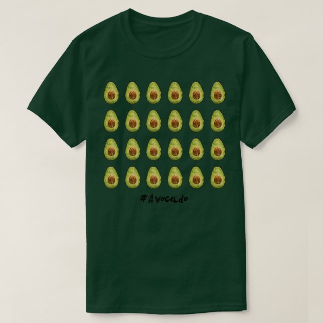 LowPolyArt Hashtag Avocado Parad T Shirt (Design framsida)